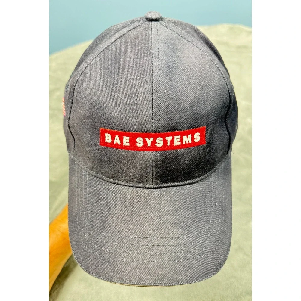BAE Systems Hat Mens Adjustable Navy Blue Baseball Cap Defense